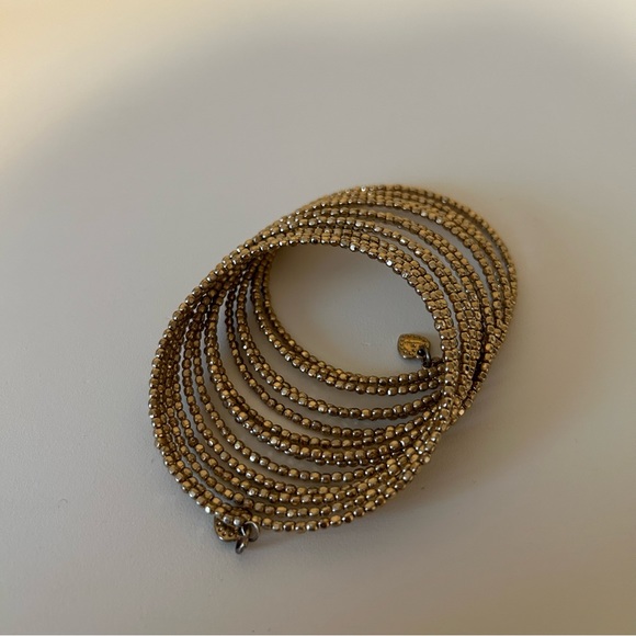 Stella & Dot Gold Bardot Spiral Bangle Wrap Bracelet - Picture 2 of 9
